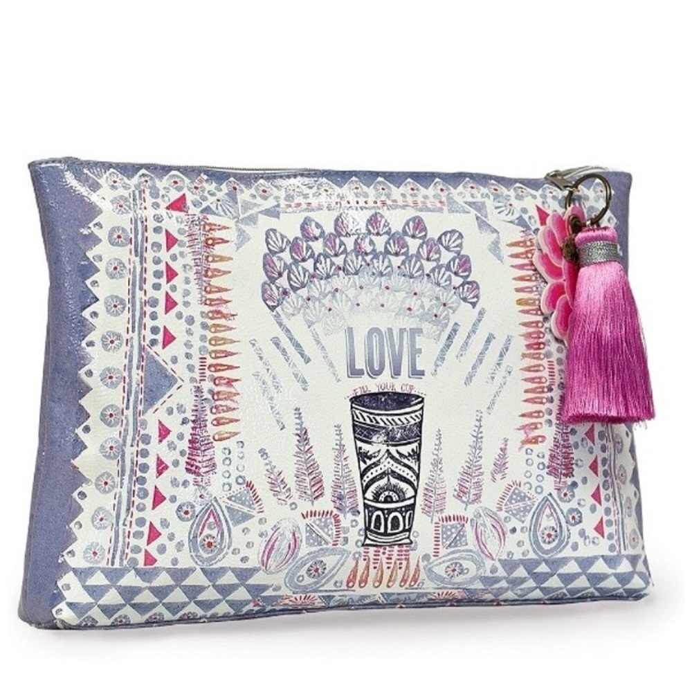 Papaya Art ‘Fill Your Cup’ Large Tassel Pouch